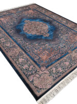 فرش کلاریس ساتین رنگ آبی 1200 شانه کد 2555037040