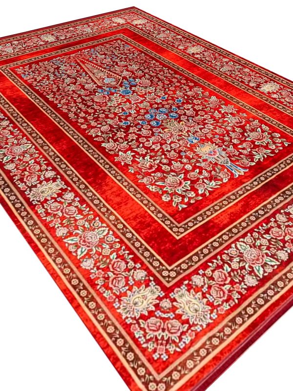 فرش هلنا طرح درختی 1200 شانه معادل 77 رج دستبافت کد 25CS0290 لاکی