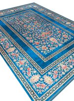 فرش هلنا طرح درختی 1200 شانه رنگ آبی کد 25CS0290 - فرشخونه