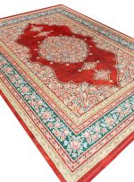 فرش هلنا 1200 شانه معادل 77 رج دستبافت لاکی کد 25CS0310