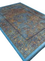 colaris-carpet-code-060فرش هلنا طرح گلستان رنگ آبی معادل 77 رج دستبافت کد 25NH0000