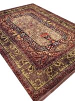 فرش هلنا طرح بهار رنگ دودی 1200 شانه معادل 77 رج دستبافت کد 25NH0060