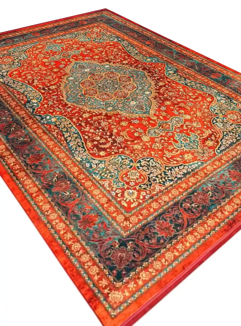 فرش هلنا طرح ملک رنگ لاکی 1200 شانه کد 25TT0060