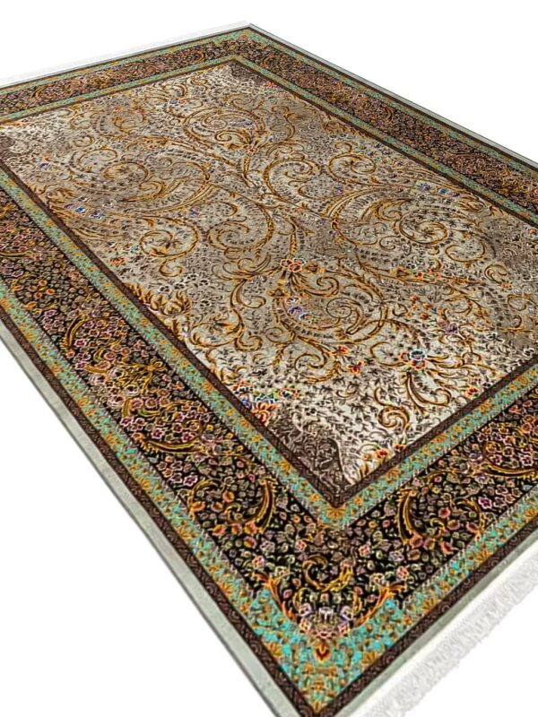 فرش تندیس طرح نوین نقره ای 1500 شانه کد 2000005160