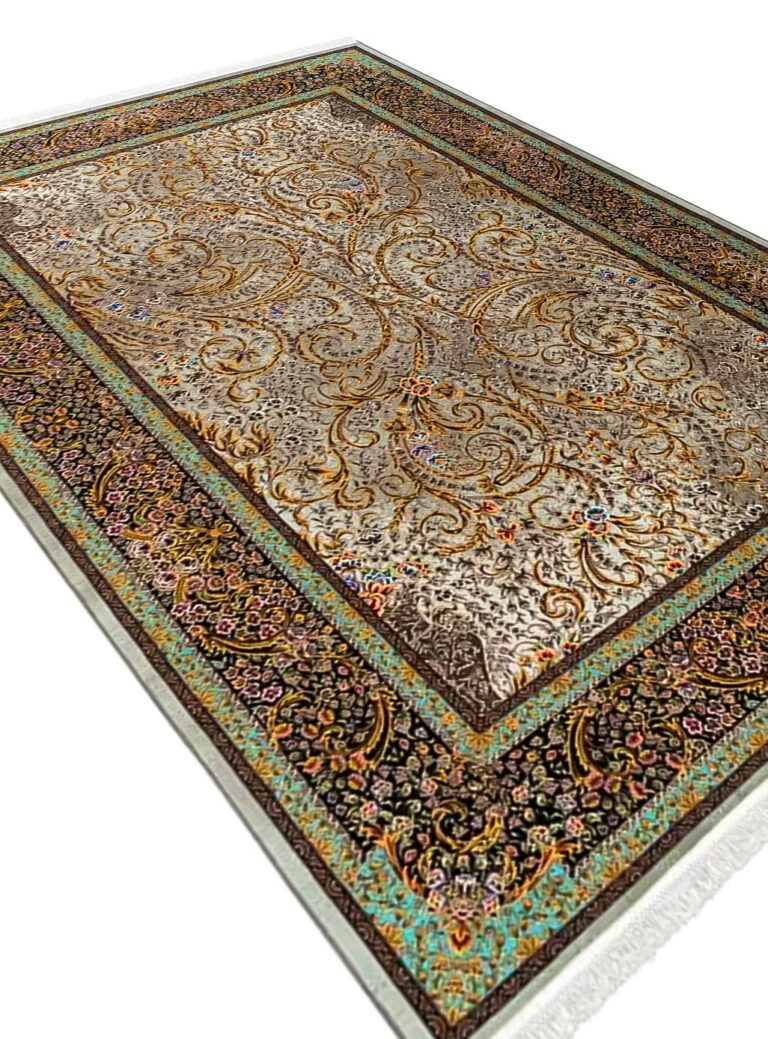 فرش تندیس طرح نوین نقره ای 1500 شانه کد 2000005160