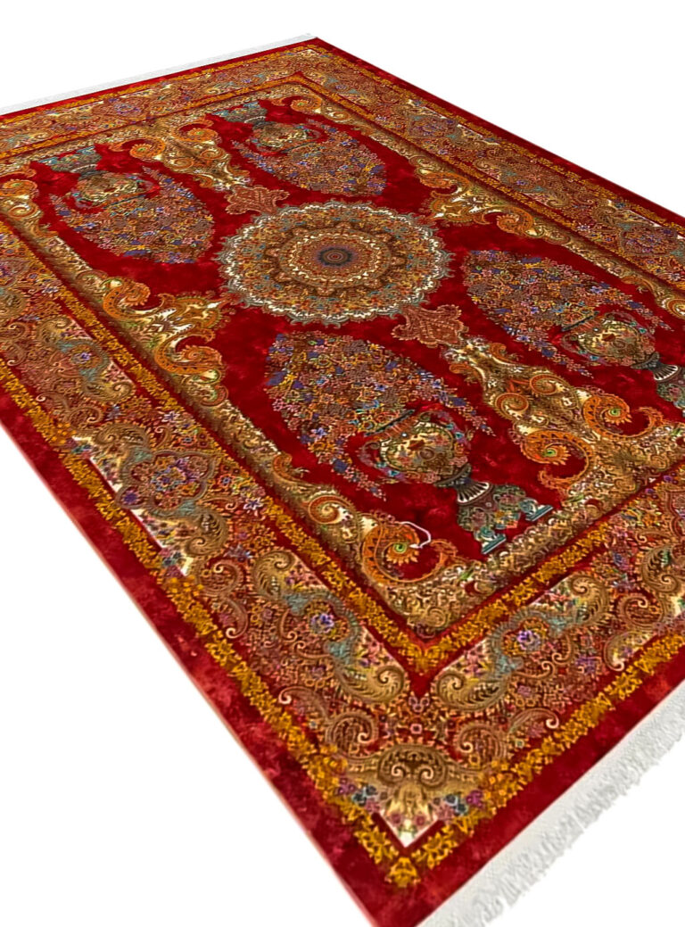 فرش تندیس رنگ عنابی 1500 شانه کد 2000006138