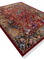 فرش تندیس طرح شکارگاه 1500 شانه کد 20CT0000 لاکی