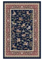 فرش تندیس طرح شکارگاه سرمه ای 1500 شانه کد 20NC0020 - فرشخونه
