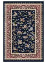 فرش تندیس طرح شکارگاه سرمه ای 1500 شانه کد 20NC0020 - فرشخونه