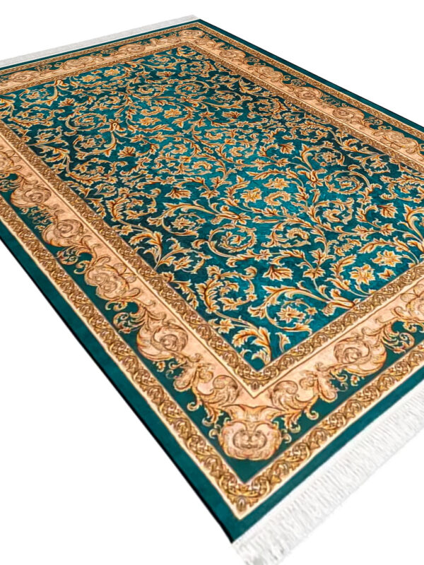 فرش طرح دلنواز رنگ سبز 1200 شانه کد 2555019052