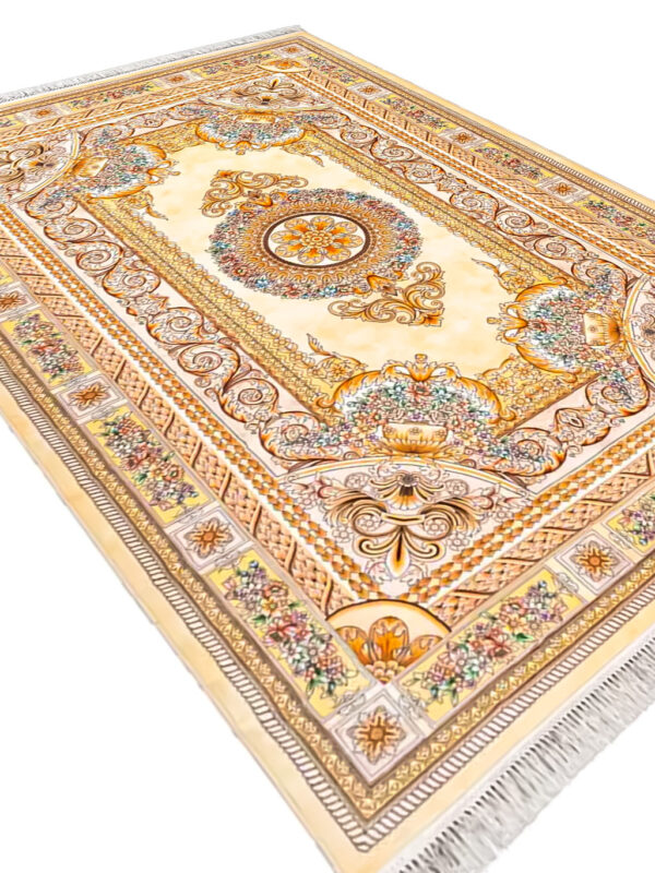 فرش طرح فرانسوی رنگ سفید 1200 شانه کد 2555021000
