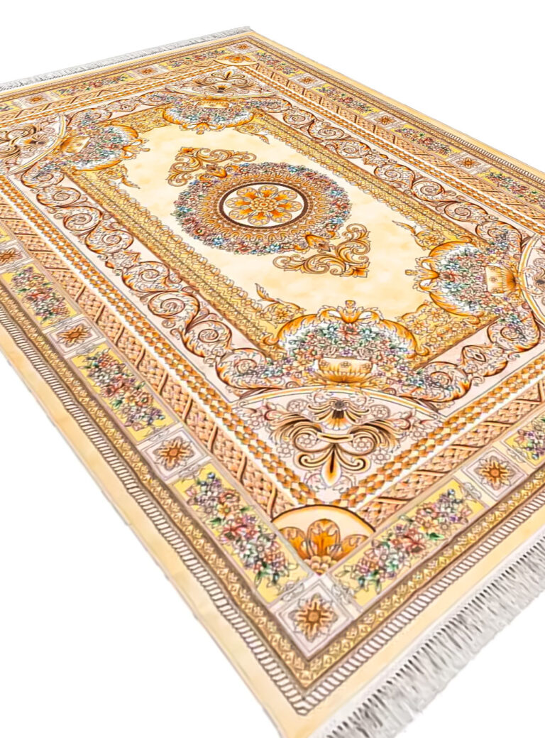 فرش طرح فرانسوی رنگ سفید 1200 شانه کد 2555021000