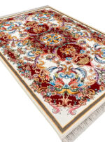فرش کلاریس طرح فرانسوی رنگ شرابی 1200 شانه کد 2555042036