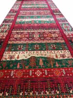 فرش کناره گبه طرح بلوچ لاکی کهنه نما 700 شانه کد 0220 - Image 2