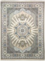 فرش طرح نور 1500 شانه بژ