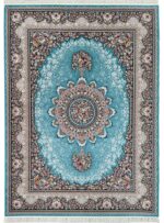 فرش طرح تماشا آبی 1200 شانه ساده کد 20280