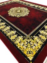 فرش ورساچه وینتیج طرح ابروبادی طلاکوب 1200 شانه فلت کد 884 - Image 27