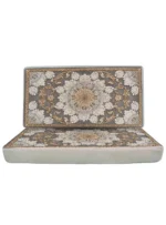 پشتی ماشینی ترنج دار طرح جلوه رنگ دودی 1200 برجسته کد 3334 - Image 2
