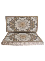 پشتی ماشینی ترنج دار طرح جلوه رنگ دودی 1200 برجسته کد 3334 - Image 2