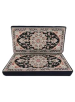 پشتی ماشینی طرح آیلین رنگ سرمه ای 1200 شانه کد 423 - Image 2