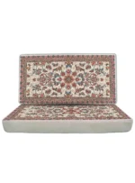 پشتی ماشینی 700 شانه طرح افشان گل رز رنگ کرم کد 1665 - Image 2