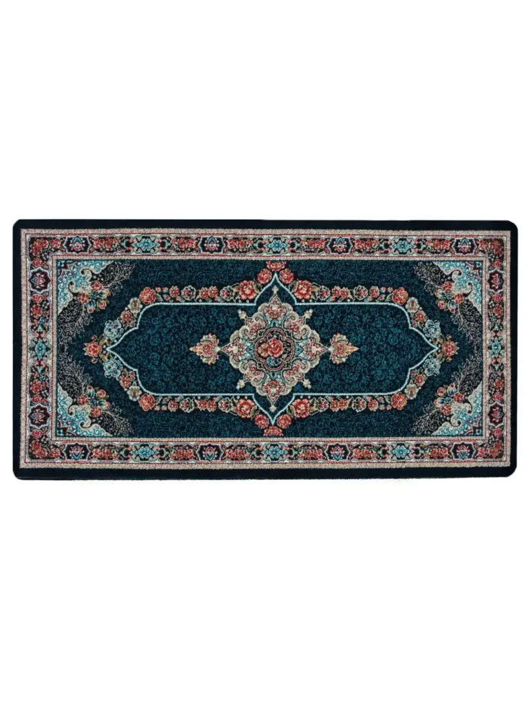 پشتی ماشینی طرح کارینا رنگ سرمه ای 700 شانه کد 390