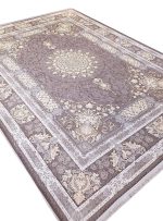 فرش طلاکوب طرح وینتیج 1200 شانه گل برجسته کد 73491