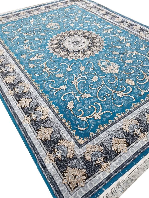 فرش طرح تلماه 500 شانه کد 51F50707 آبی