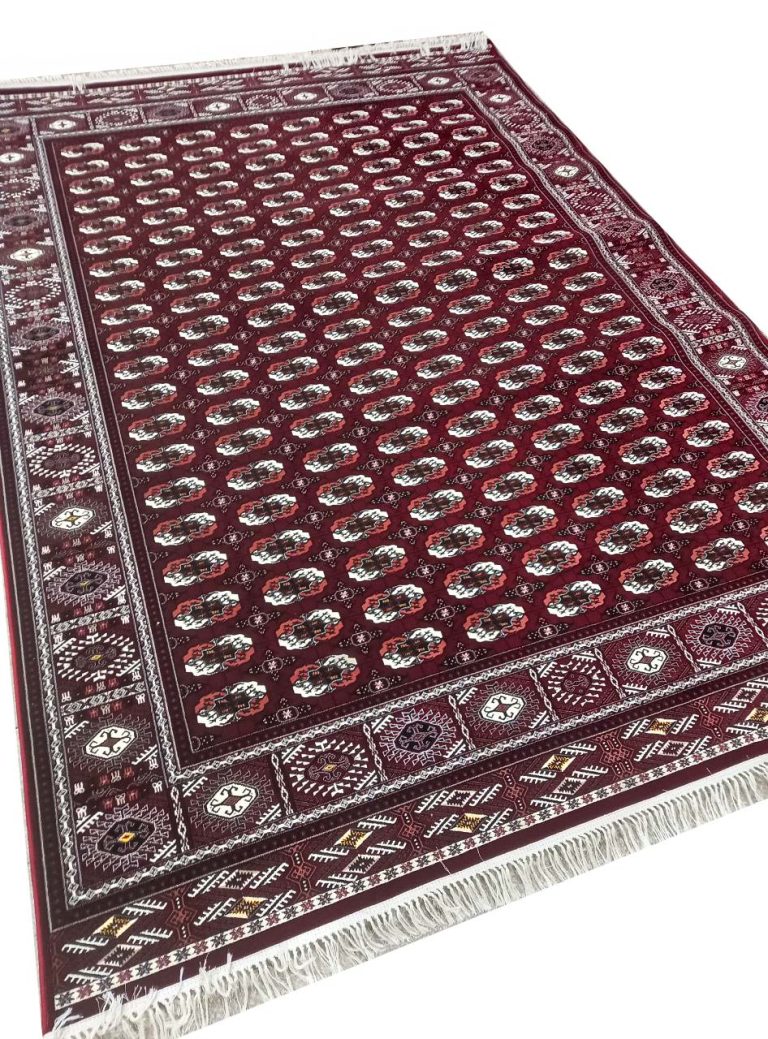 فرش ماشینی طرح ترکمن 700 شانه تراکم 2550 کد 70795