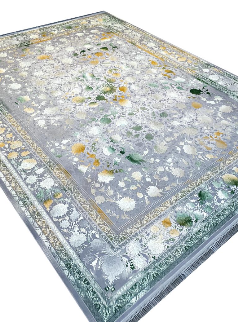 فرش افشان وینتیج طرح شاهکار 1200 شانه گل برجسته کد 1227