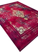 فرش طرح آراد 1200 شانه رنگ لاکی کد 1229