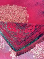 فرش طرح کاسپین 1200 شانه رنگ لاکی کد 1249 - Image 5