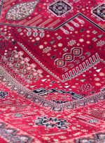 فرش درختی قشقایی طرح ایاز 1200 شانه رنگ لاکی کد 1254 - فرشخونه