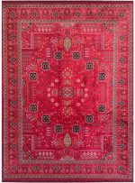 فرش درختی قشقایی طرح ایاز 1200 شانه رنگ لاکی کد 1254 - فرشخونه