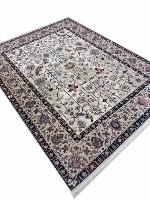 فرش طرح آرشام بژ 700 شانه تراکم 2550 کد 70707