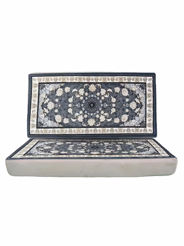 پشتی ماشینی طرح تارا رنگ دودی 700 شانه کد 464