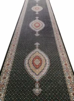فرش کناره طرح ریز ماهی رنگ سرمه ای 500 شانه کد 50754 - فرشخونه