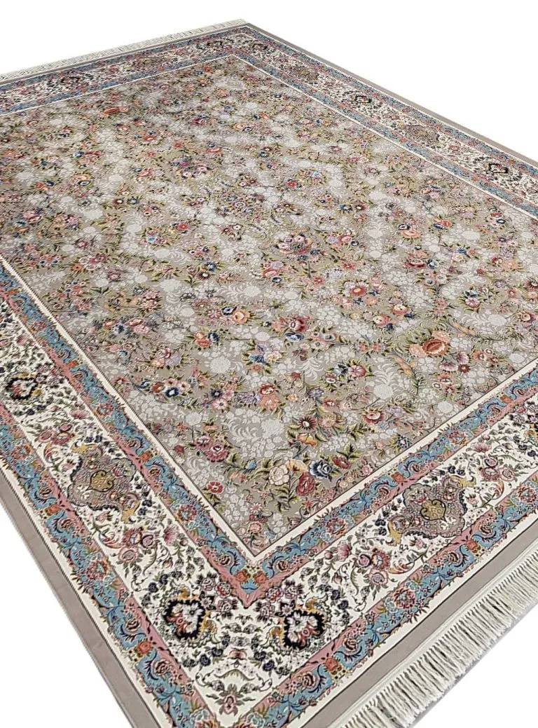 فرش باغ گل فیلی گل برجسته 1200 شانه تراکم 3600 کد 20838