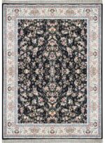 فرش باغ گل سرمه ای گل برجسته 1200 شانه تراکم 3600 کد 20838
