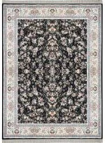 فرش باغ گل سرمه ای گل برجسته 1200 شانه تراکم 3600 کد 20838
