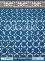 فرش مسجد مکی آبی حاشیه کرم 500 شانه کد 551 - Image 9