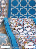 فرش مسجد مکی آبی حاشیه کرم 500 شانه کد 551 - Image 4
