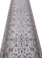 فرش راه پله طرح افشان گلسار 1500 شانه کرم حاشیه گردویی کد 867