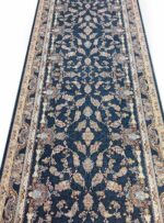 کناره طرح گلسار آبی تیره