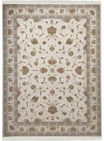 فرش طرح ارسلان 10 رنگ 1200 شانه کد 1351 کرم