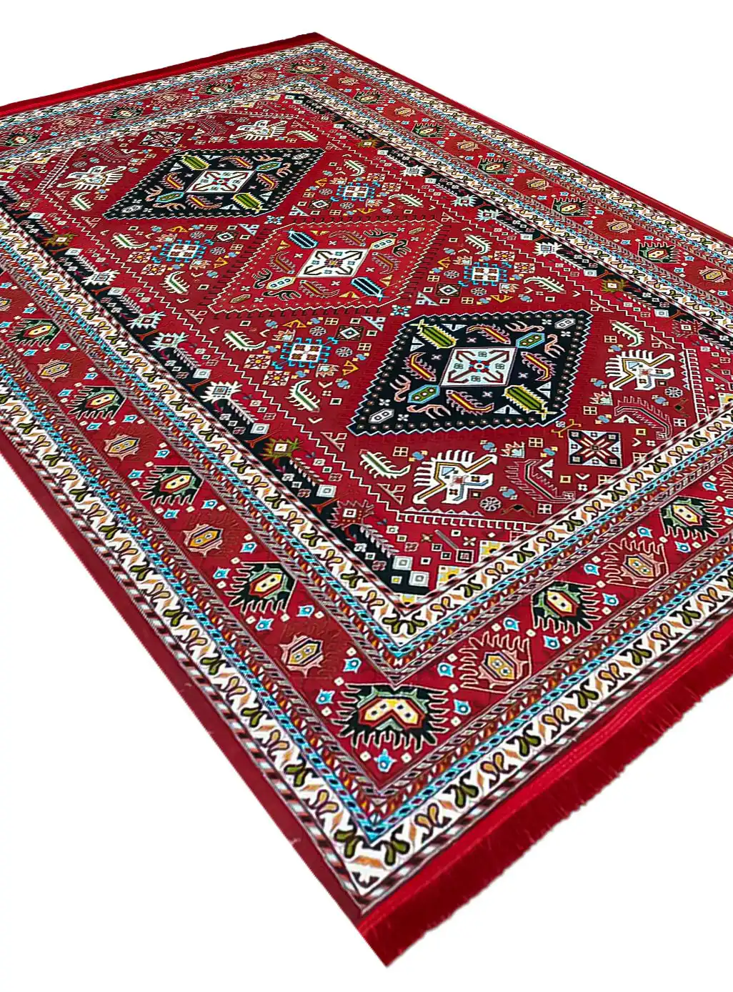 فرش قشقایی طرح ساینا رنگ روناسی 700 شانه تراکم 2550 کد 1103 - فرشخونه