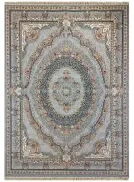 فرش طرح ارمغان 700 شانه تراکم 2550 12 رنگ کد 1113 رنگ نقره ای- فرشخونه
