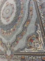 فرش طرح ارمغان 700 شانه تراکم 2550 12 رنگ کد 1113 رنگ نقره ای- فرشخونه