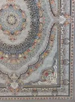 فرش طرح ارمغان 700 شانه تراکم 2550 12 رنگ کد 1113 رنگ نقره ای- فرشخونه