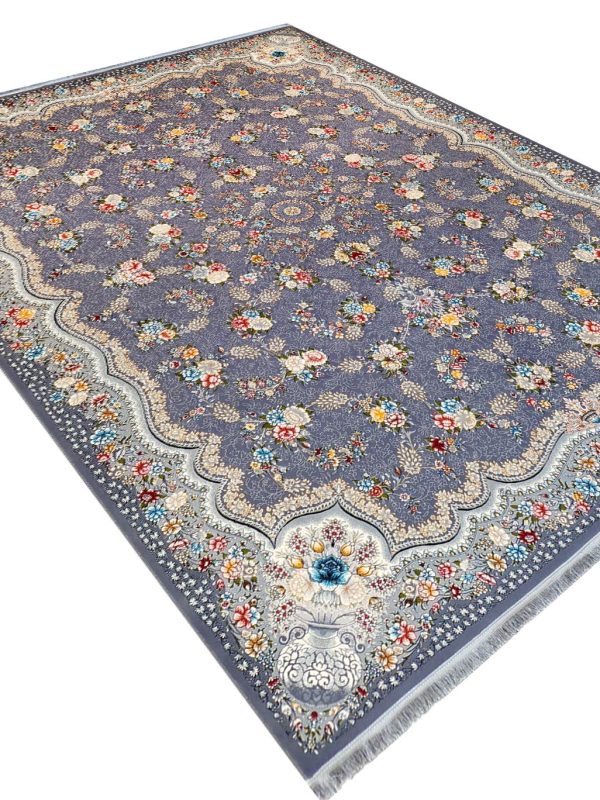 فرش افشان طرح لاویا 700 شانه تراکم 2550 12 رنگ کد 1114 دودی